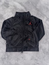 Jordan Zip Up Jacket Size Youth XS 4/5 Thicker Track Style Black Red Jumpman