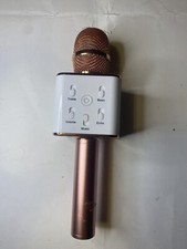 Pink Wireless Karaoke Handheld Microphone USB Player Bluetooth Mic No Cord