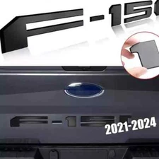 For 2021-2024 F-150 Matte Black Rear Tailgate Emblem Letters Badge 5PCS Decal