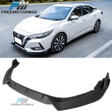 Fits 20-23 Nissan Sentra Sedan IKON PP Matte Black 3PCS Front Bumper Lip Spoiler