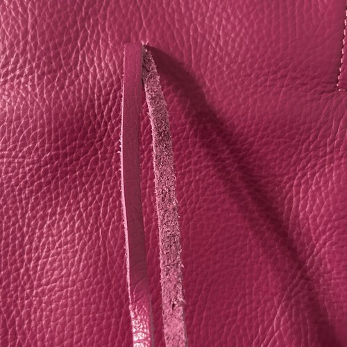 Borse In Pelle Leather Tote Shoulder Bag Made in Italy Bright Pink - Picture 9 of 13