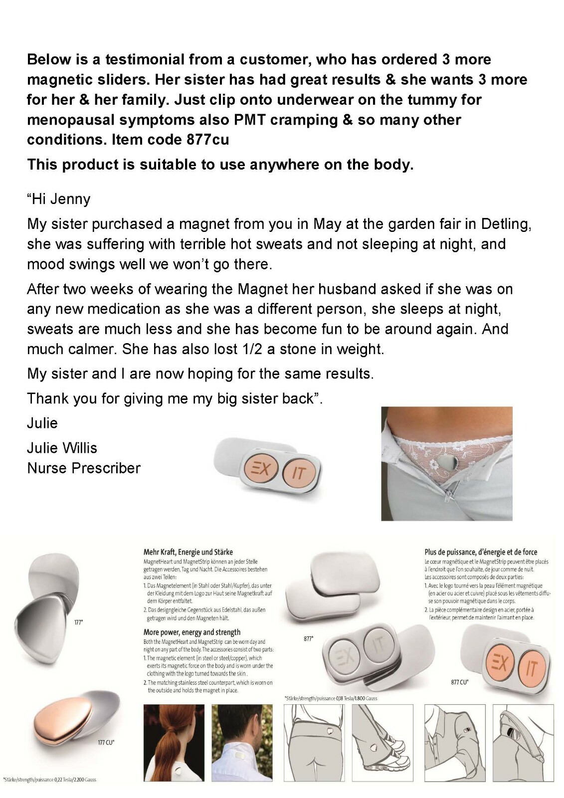 Power Heart, Lady for PMT, painful periods, and Menopause eBay