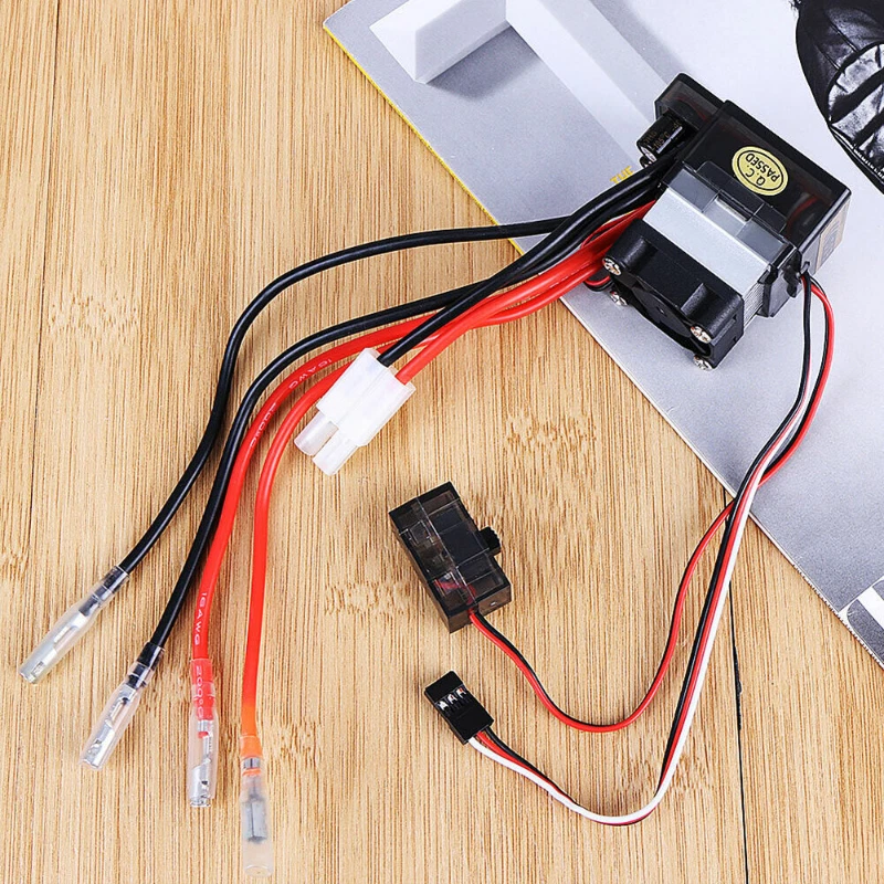 Double Way 320A ESC Brush Motor Speed Controller With Fan for RC Car Boat Models - Image 2 of 4