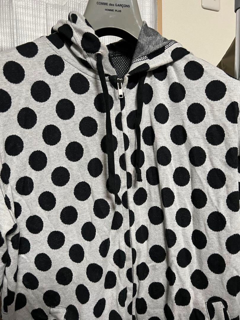 Comme Des Garçons Homme Plus Knit Hoodie Polka dot pattern
