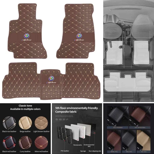 For Alfa Romeo Giulia-Stelvio All Models Car Floor Mats Custom Auto Carpets - Picture 2 of 39