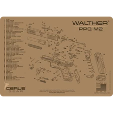  For Walther PPQ MOD 2 M2 Armorers Cleaning Bench Mat Cerus Gear Made In USA FDE