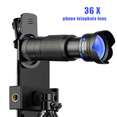 Wide Angle 36X Phone Camera Telephoto Lens Zoom Clip Fisheye Telescope