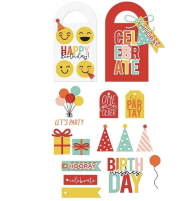 Diamond Press Birthday Gift Bag 30 Stamp & 14 Die Set Cardmaking 777504 777483
