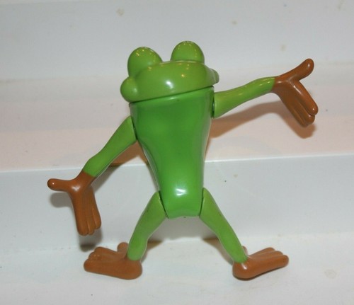 Rainforest Cafe Tree Frog Figure Green Yellow Tropical Jointed PVC Animal Toy - Picture 2 of 2