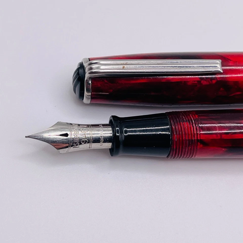 Pluma Estilográfica Esterbrook Visumaster Roja 9461 Corte Diamante Plumín Rara Foto 3 de 4