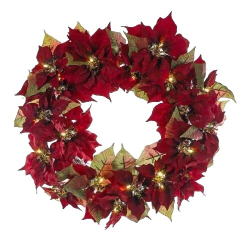 H0 3 verlichte kerststerren, rood Busch 5416