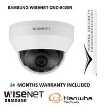 SAMSUNG WISENET QND 8020R/8010R DOME IR NETWORK IP FULL HD CAMERA 5MP CCTV POE