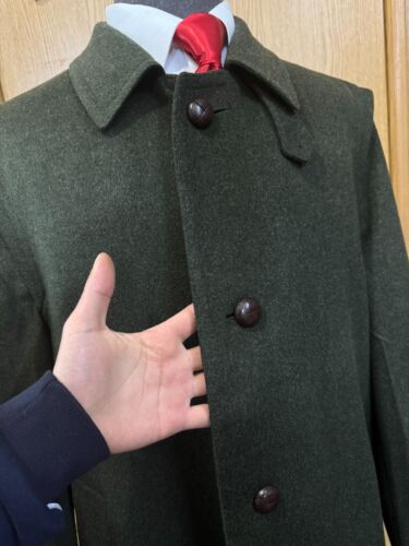 Vintage Schneiders Salzburg pure Wool Alpaca Dark green suit Overcoat 50L 52L - Picture 8 of 21