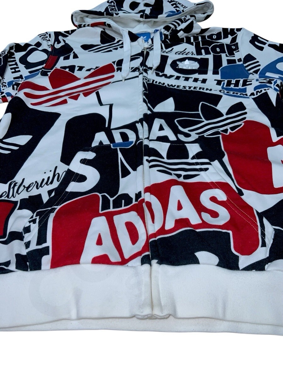 Adidas Hoodie Men's Small Originals All Over Print AOP LOUD