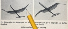 Schwingen-Flugzeug-Modell-Bau 1938 Bauplan Anleitung Basteln Antik Spielzeug 881