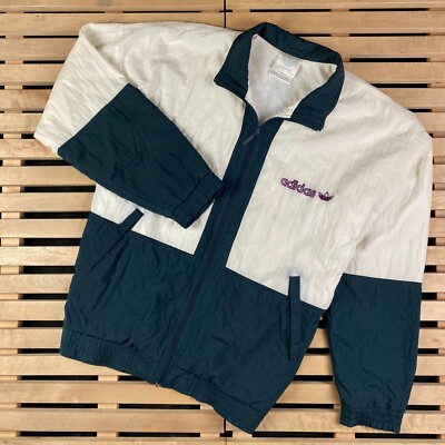 Mens Nylon Bomber Jacket Adidas Originals Vintage Size L
