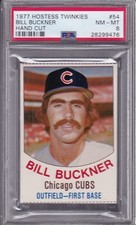 1977 Hostess TWINKIES #54 BILL BUCKNER PSA 8 NM/MT Chicago CUBS tough!!