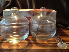 Glas Marmeladen & Honig Servier Set 2 tlg.  Parmesandose Gewürzdose Honigglas