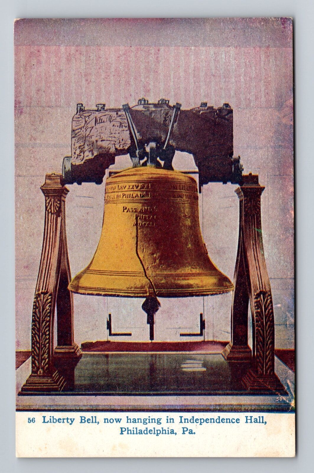Pennsylvania PA Philadelphia Liberty Bell Independence Hall Vintage Postcard PC