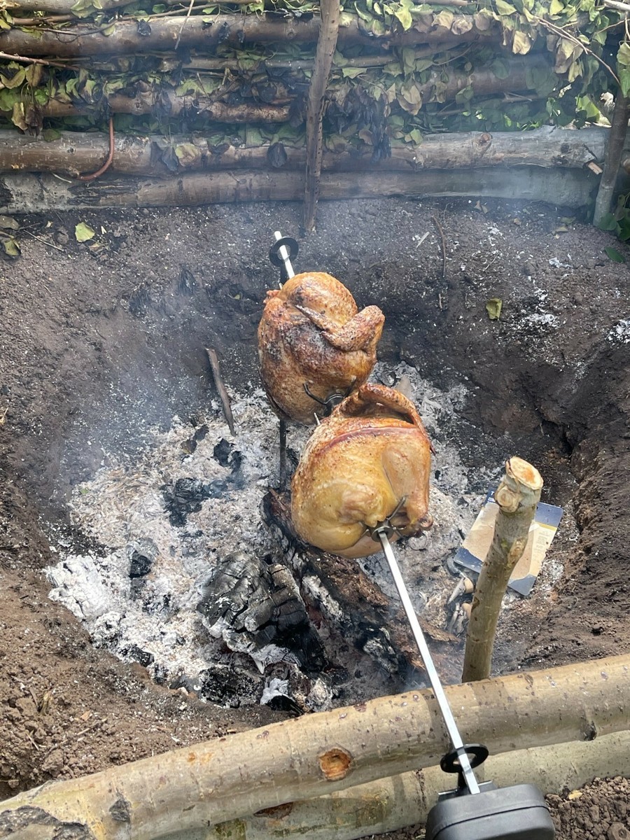 Grizzly Spit Portable Campfire Rotisserie