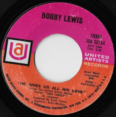 He Gives Us All His Love / Come Sundown / Bobby Lewis VG