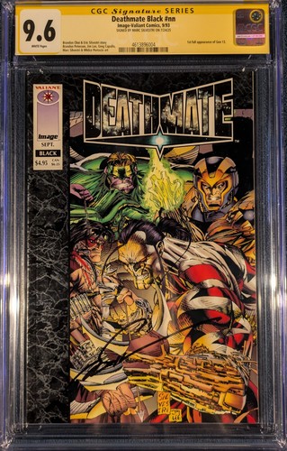 🔑 DEATHMATE BLACK CGC 9.6 First GEN 13 SIGNED MARC SILVESTRI KEY IMAGE COMICS