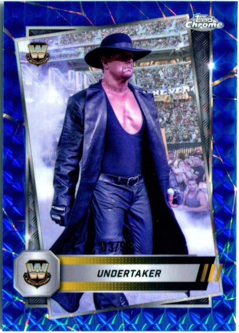 UNDERTAKER 2025 Topps Chrome WWE BLUE GEOMETRIC REFRACTOR #21 /99