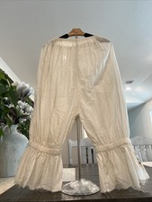 Magnolia Pearl Cotton Off white Ruffle Pants OS item B1