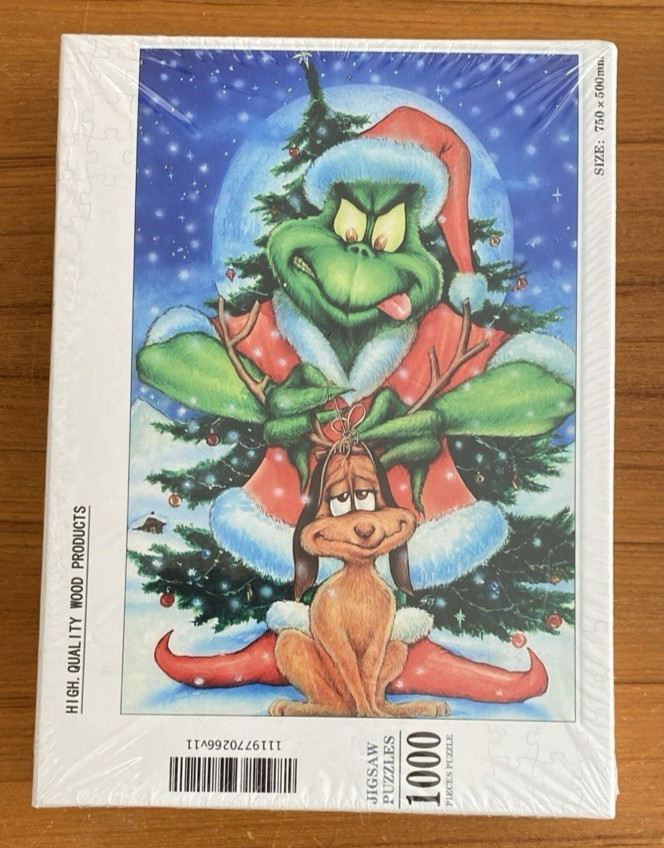 Grinch & Max High Quality Wood Products 1000 Piece Wooden Jigsaw Puzzle