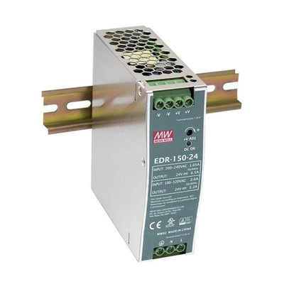 Mean Well EDR-150-24 AC/DC - Power Supply - 1 Output - 24V@6.5A - 156W