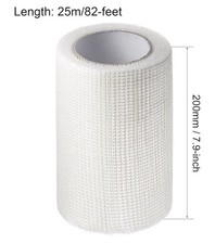 Drywall Mesh Tape Self-Adhesive 200mm x 25m 3.5mm Grid White Joint Tape