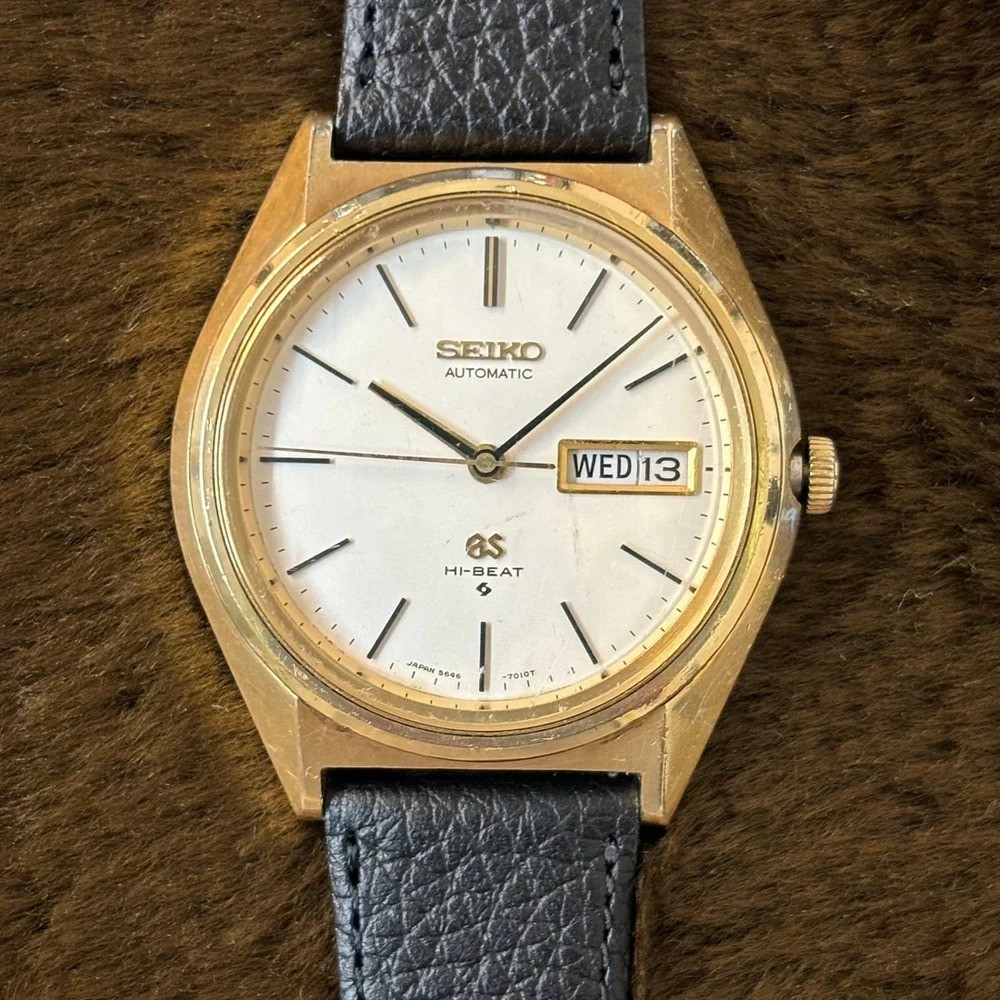 SEIKO GSグランドセイコーHI-BEAT 5646-7010 稼動品 SEIKO Grand Seiko 5646-7010 Day Date 56GS Hi-Beat 36000