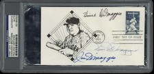 JOE DIMAGGIO VINCE DOM FIRST DAY COVER FDC SIGNED AUTO PSA DNA AUTHENTIC