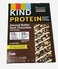 Protein Bars, Almond Butter Dark Chocolate, 5 Bars Pack of 1 