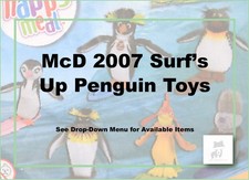 McDonald's 2007 Surf's Up Penguin Toys-Pick