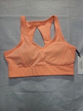 Calvin Klein Performance Womens Medium Impact Sports Bra Creamsicle Size Large