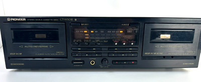 Vintage Pioneer CT-W501R Stereo Double Cassette Deck Auto Reverse