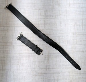 Apple Watch Double Tour Black Leather Band 38mm