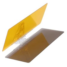 2 in 1 Anti Glare Sun Visor Day Night Dual Use Black Yellow Rotatable