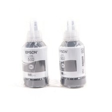 Genuine Epson 502 Black Ink Bottle 2 Pack for ET-2700 ET-2750 ET-3700 ET-3750