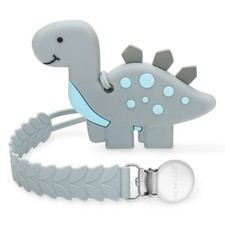 CLDY Teething Toys for Baby, Chew Autistic Children Dinosaur Grey