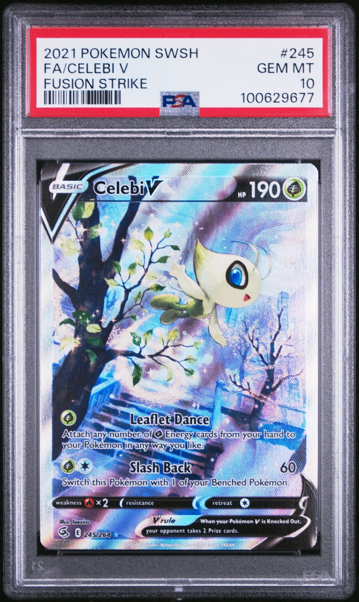 PSA鑑定品 セレビィ PSA5 クリスタルタイプ celebi PSA 10 Celebi V Fusion Strike Alternate Art #245 2021