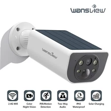 Wansview Solar Security Camera 2K Wireless Outdoor Cam Human Detection Alerts