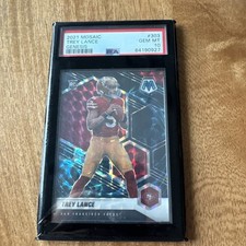 2021 Panini Mosaic Trey Lance Genesis Rookie SSP 49ers RC #303 PSA 10
