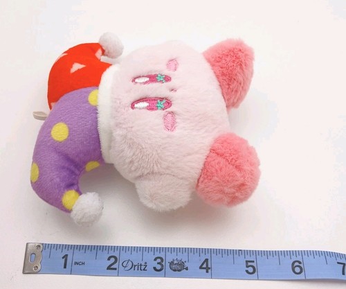 Kirby Super Star Collection All Star Buddy Kirby Jester Keychain 5" Plush Toy - Picture 4 of 4