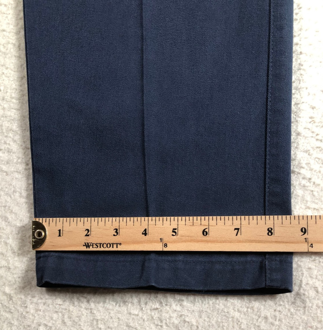 Lee Performance Khaki Mens Pants Pleated Classic Straight Navy 100% Cotton 36x28 thumbnail 6