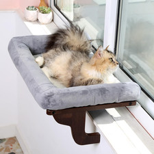 Cat Perch for Window Sill with Bolster - Orthopedic Hammock Design with Premium