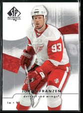 2008-09 SP Authentic Johan Franzen #57 Detroit Red Wings