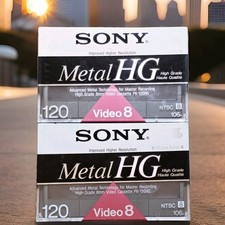 NEW Sony Metal HG Video8 8mm Videocassette P6-120HGf 120min SEALED