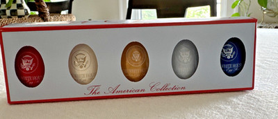 2026 OFFICIAL DONALD J TRUMP WHITE HOUSE EASTER EGGS Set of 5